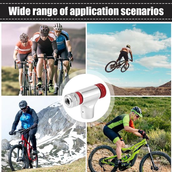 Fietspomp - Mini pomp - Banden oppompen - Automatische ventielherkenning - Compact formaat - Zilver — afbeelding 3