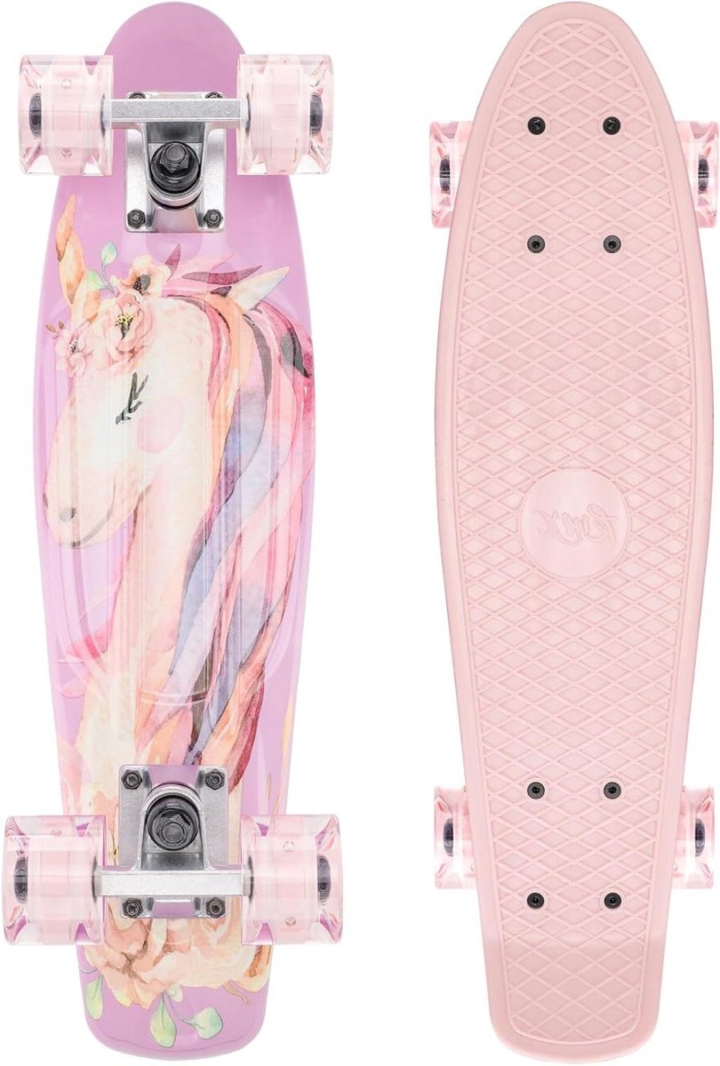 Mini Cruiser Skateboard Klassiek Board Stadstransport Soepele Lagers 22 Inch
