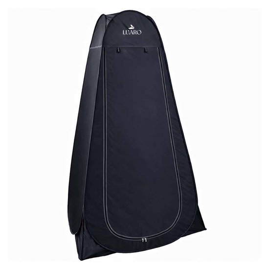 Douchetent Pop Up - 115 x 115 x 190 cm - Omkleedtent en Toilettent voor Camping Strand en Festival - Polyester - Zwart — afbeelding 3