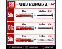 Fischer Duopower Pluggen & Schroeven Set – 400 Stuks – Tornitrex