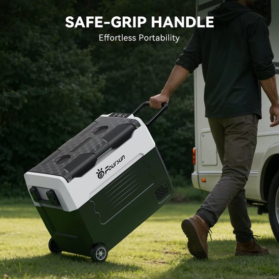 JOYNEXTBUY Draagbare Compressor Koelbox 35L - Dubbele Zone Koelkast & Vriezer - Bluetooth App Bediening - ECO Modus - 12V/24V DC & 100-240V AC - Voor Kamperen, Auto & Reizen van Joynextbuy — afbeelding 5