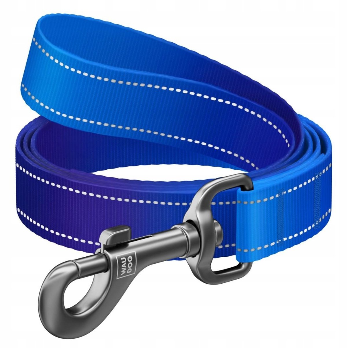 WAUDOG Nylon Hondensnoer Blauw 200cm x 2.5cm - Reflecterend