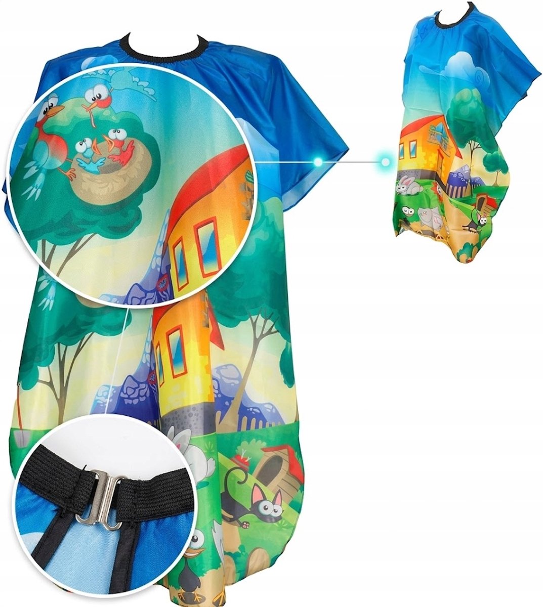 Kinder Kapperscape Waterdicht 130x90cm - Vrolijke Tekenfilmprint