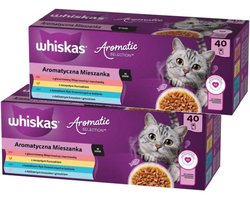 Whiskas Aromatische Mix - Kattenvoer - 40x85g - Gevarieerde Smaken