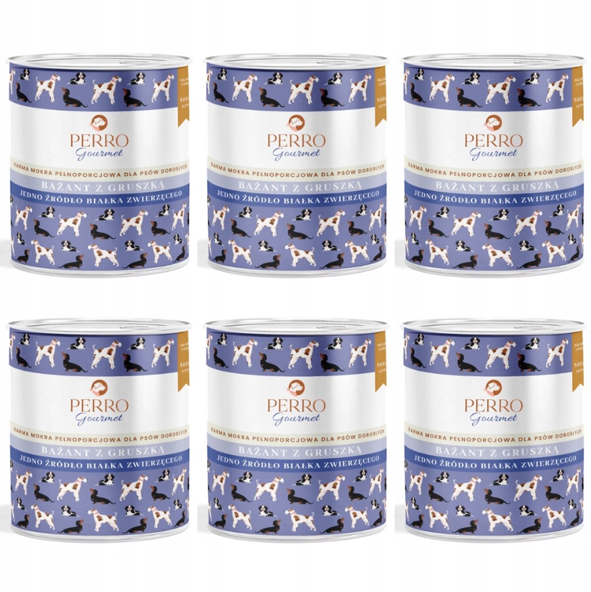 Perro PERRO Gourmet Serie - Honden Natvoer - Fazant met Peer - 6 x 800g - Graanvrij