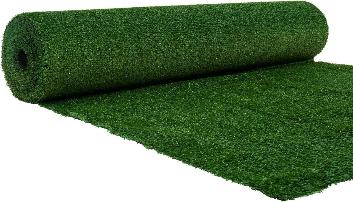 Kunstgras 1 cm - Decoratief Gras - Balkon Aankleden - Waterdoorlatend - 1x4 meter - Groen