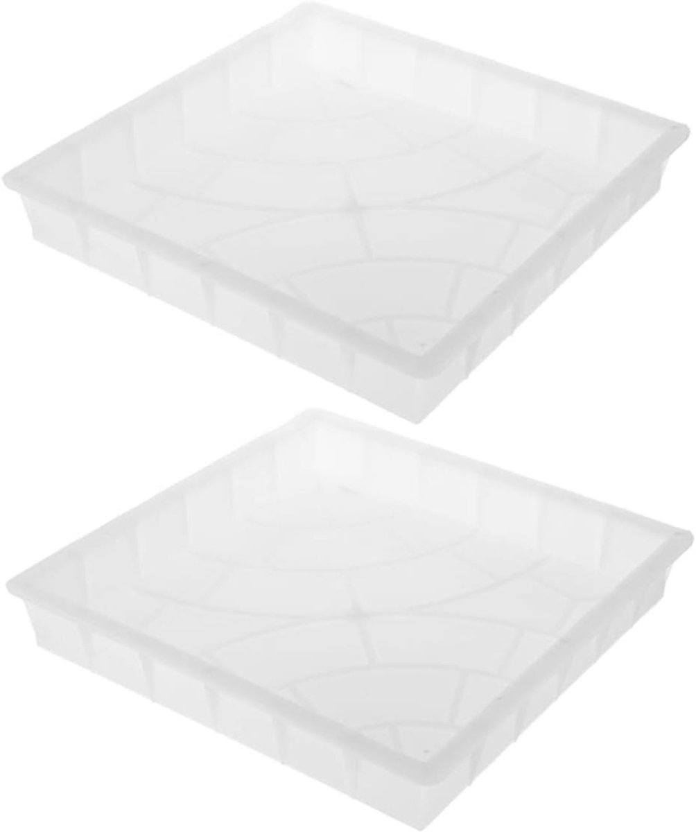 Bestratingsmal Set - Betonmal Tegels - Tuinpad Aanleggen - Uniek Ontwerp - 33x33x5 cm - Wit