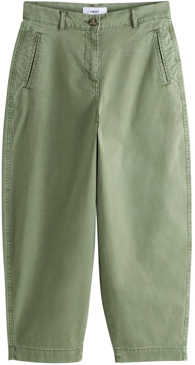 Next - Dames - Chinobroek met barrelpijpen - Groen