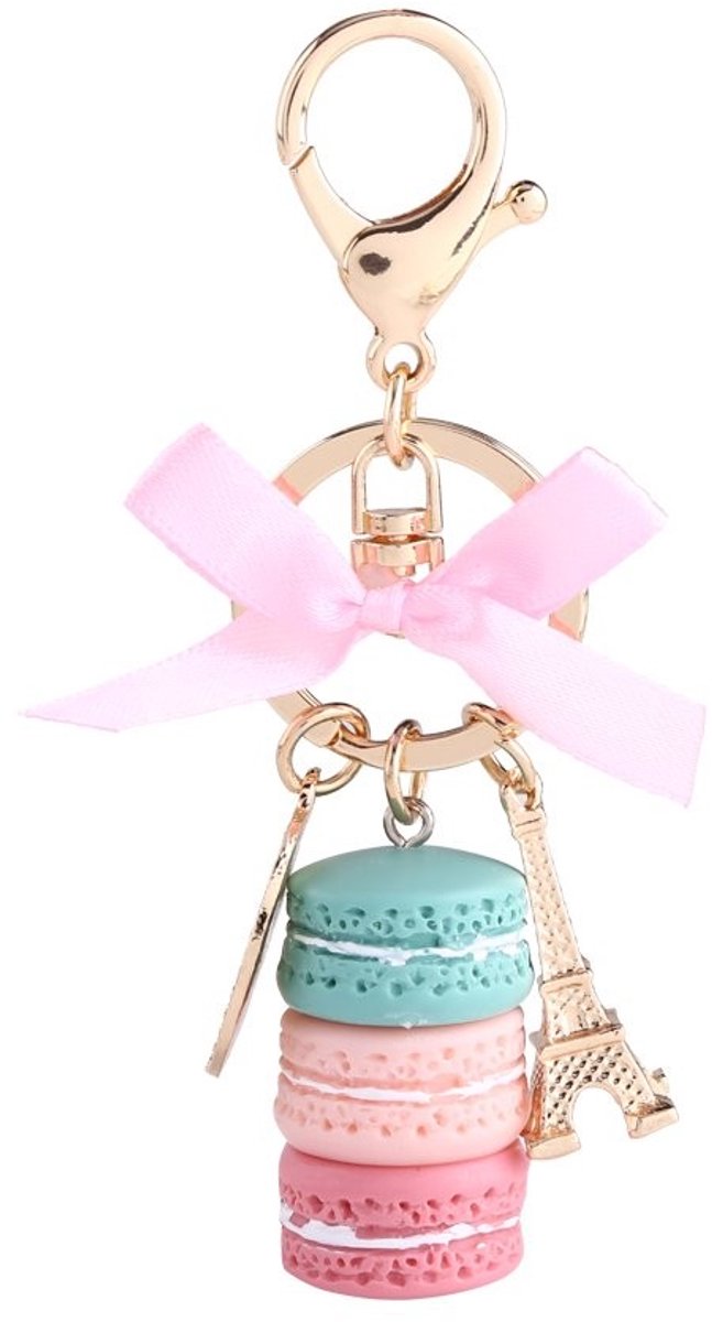 Dailygoods- Sleutelhanger Eiffeltoren - Macaron Sleutelhanger - Hars Decoratie - Duurzaam - Handtas/Telefoon Accessoire - Veilig voor Huid - Tasaccessoire