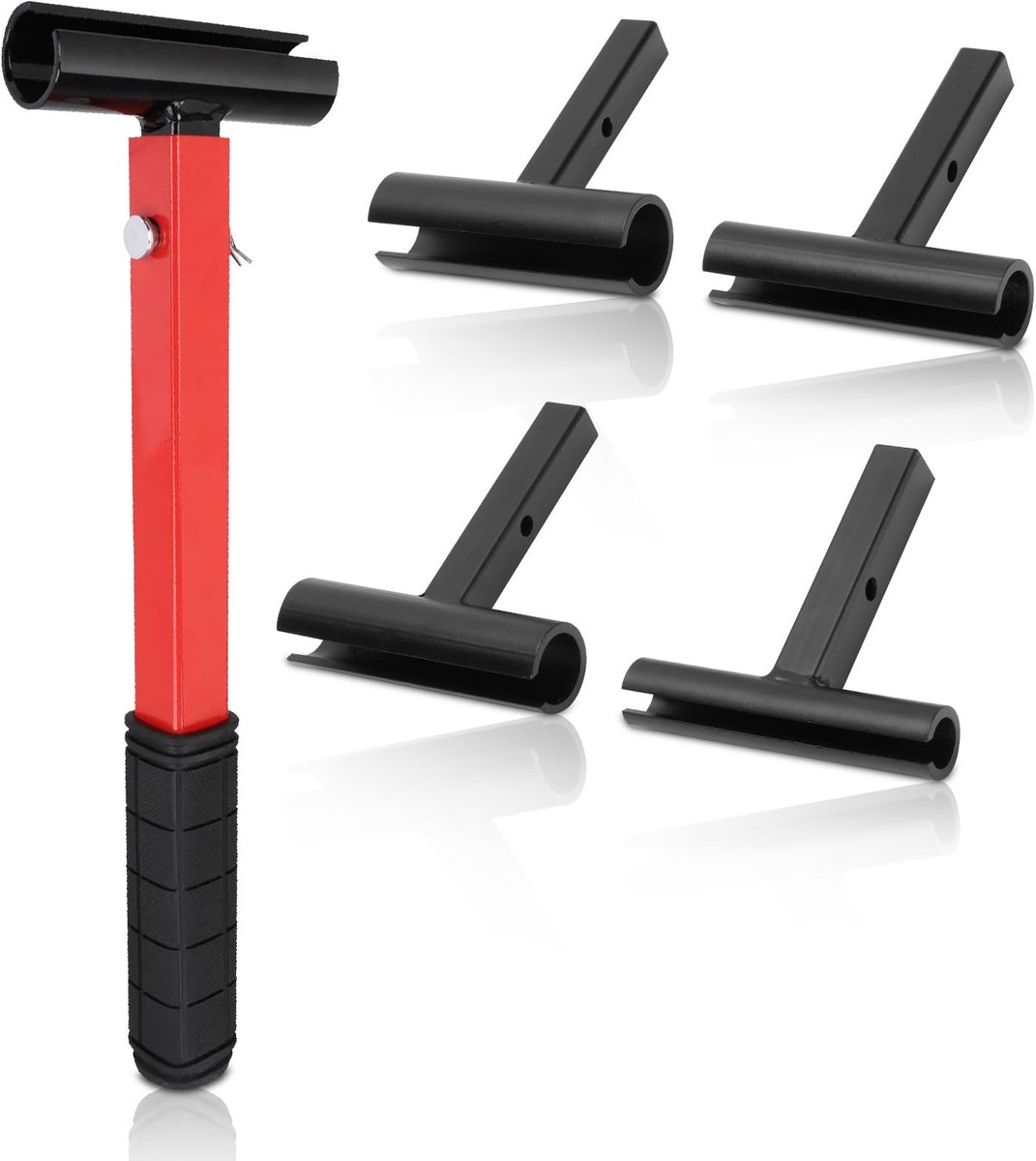 Dailygoods- Deurscharnier-instelgereedschap 4-in-1 - Scharnierspleet instelsleutel - Rubberen handgreep - Gelegeerd staal - Gewicht 1210 g - Voor nauwkeurige uitlijning - Scharniergereedschap