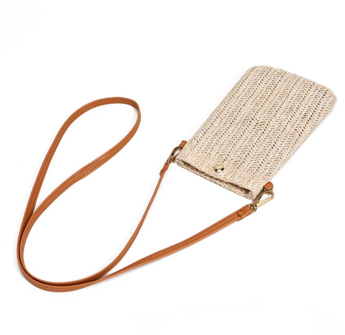 Dailygoods- Strandtas Casual - Geweven Stro - Schoudertas - Lichtgewicht - Handgemaakt - Ideaal voor Strand en Winkelen