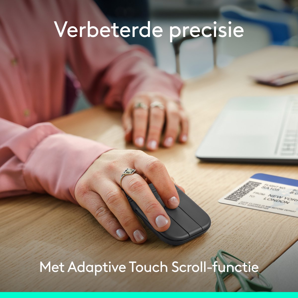 Logitech Mobi Fold - Ovouwbare Muis - 4K DPI - Zwart thumbnail 6