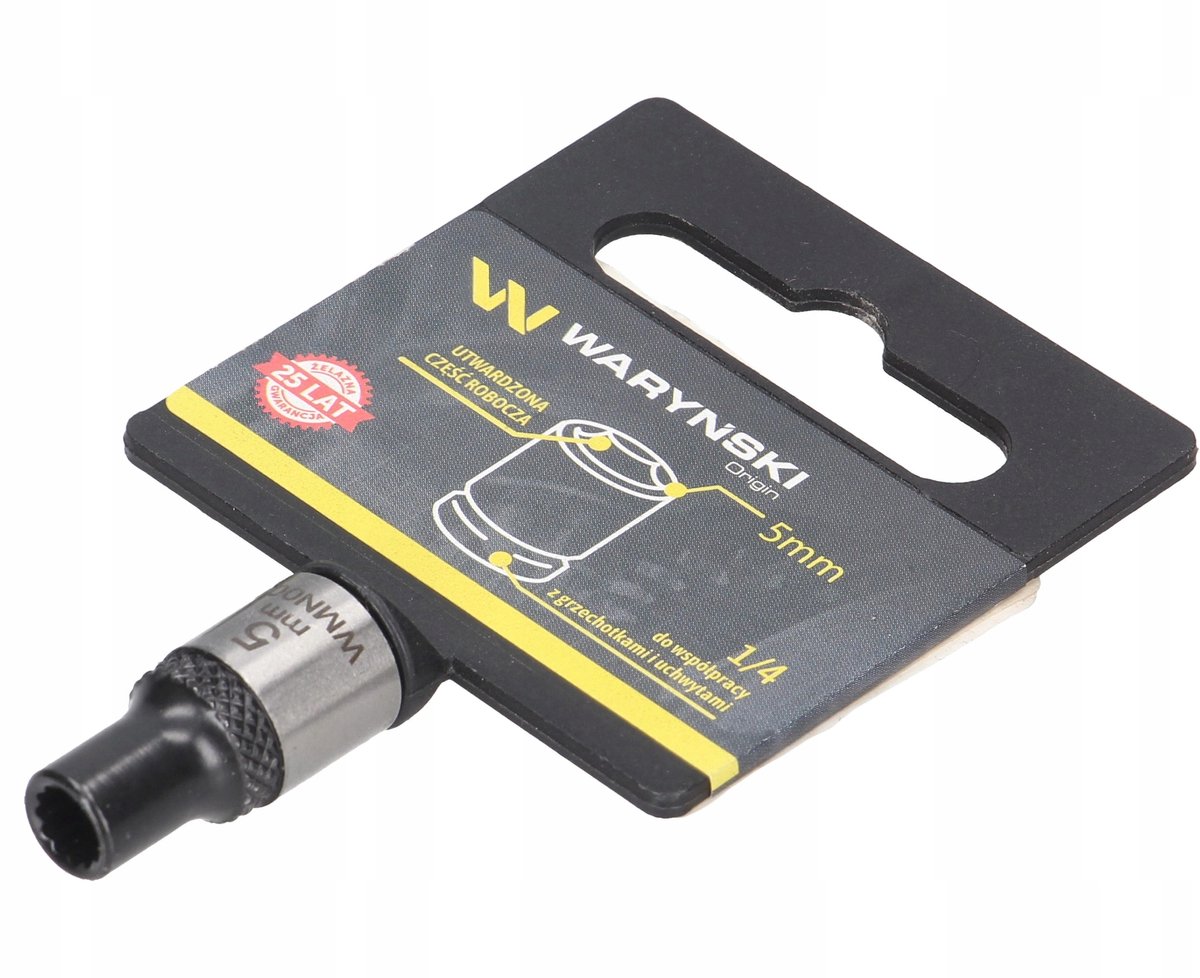 Dopsleutel 1/4" 5 mm 12-kant CrV Waryński