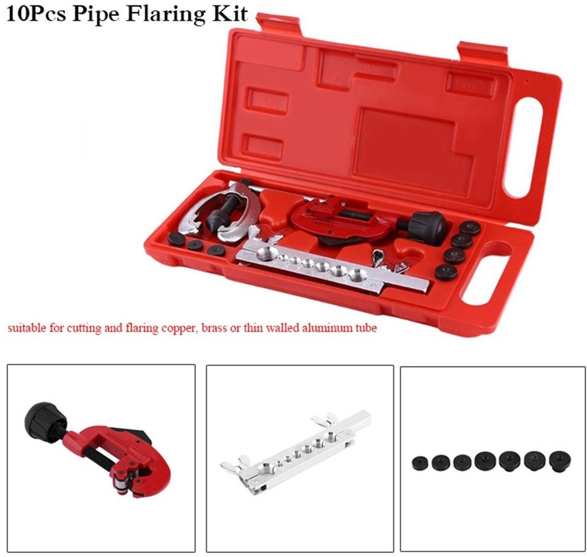 Dailygoods- Pijpaffakkelset Hoogwaardig Staal - Multifunctioneel Gereedschap - Felsgereedschap - Buizensnijder - Opbergkoffer - Stevigheid en Duurzaamheid - Fakkelset thumbnail 4