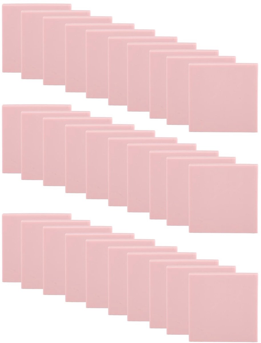 Dailygoods- Rubberstempel 30 stuks - Snijblok Hout - Creatieve Snijdgereedschappen - Zachte Rubber Blokken - Multifunctioneel - Afmetingen 5x5x1 cm