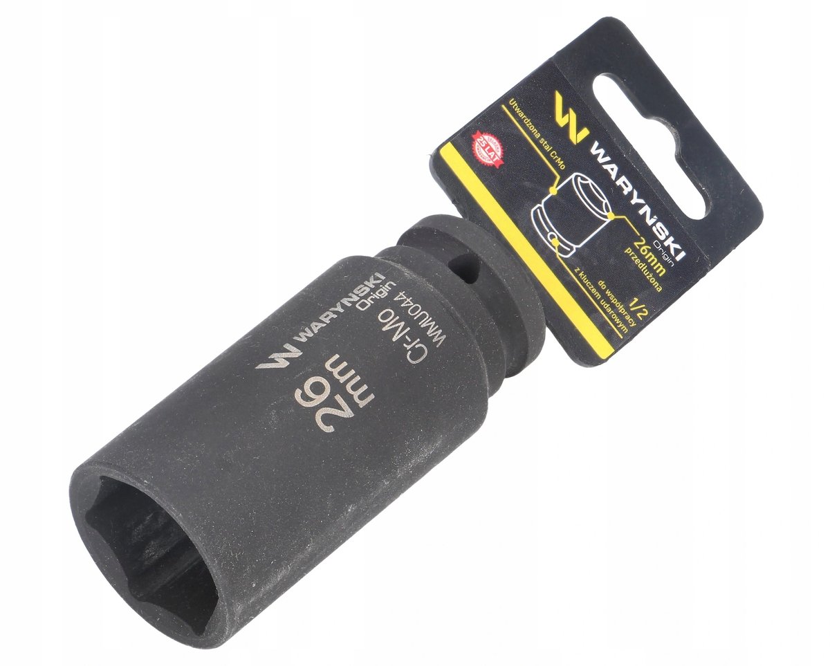 Lange 1/2" slagdop 26mm zeskant Waryński - Professioneel gereedskap