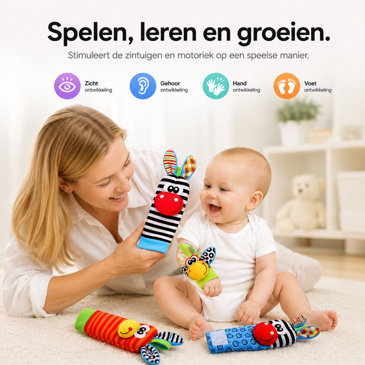 BOTC Babysokken - Beestenbende - Antislip - 0-6 maanden - Babysokjes - Baby Slofjes - Kraamcadeau - Baby Cadeau — afbeelding 2