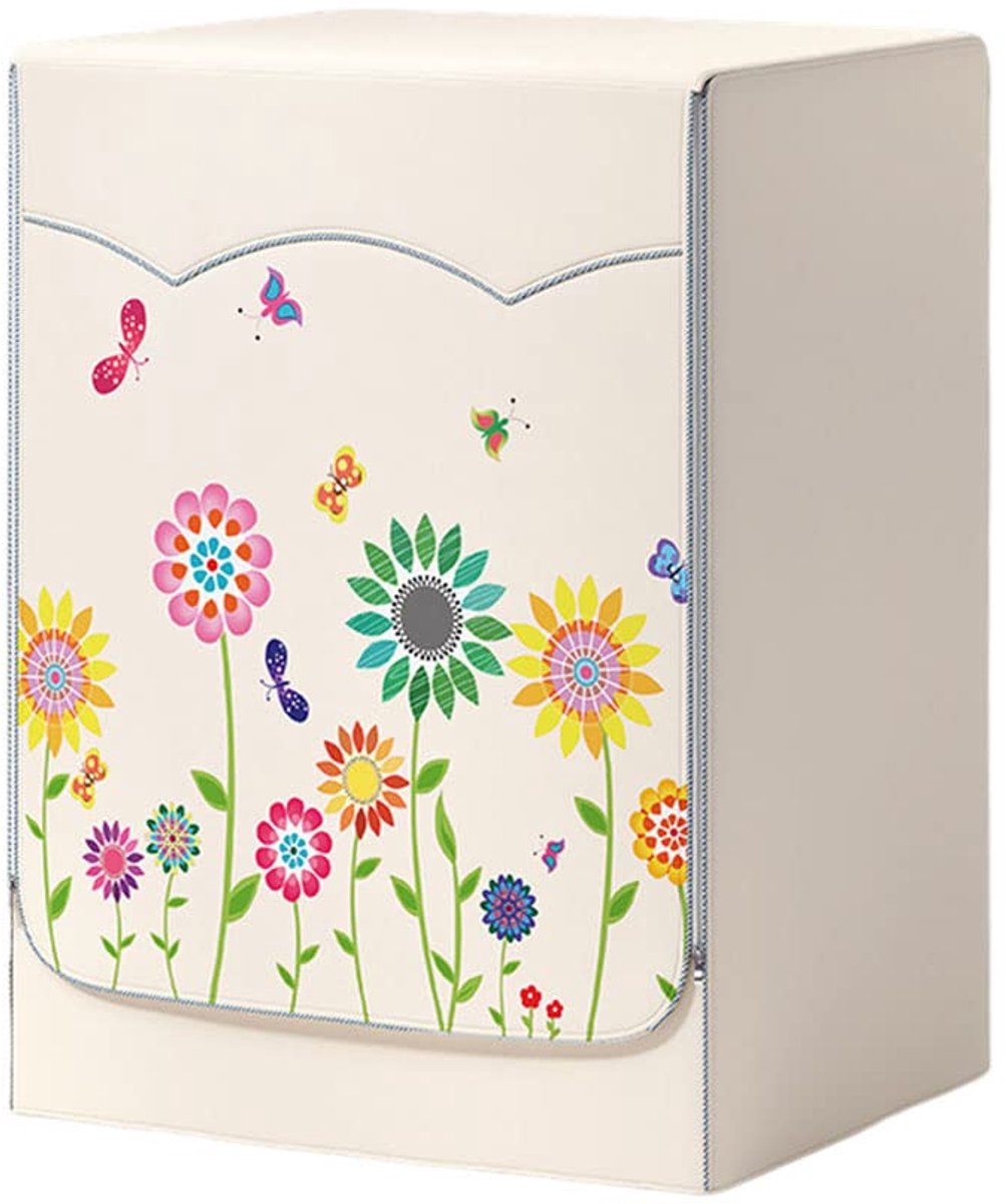 Stofhoezen zijn geschikt voor wasmachines met een trommel, beschermhoezen zijn geschikt voor drogers en windschermen zijn geschikt voor de meeste soorten beschermhoezen (L, gekleurde zonnebloem).