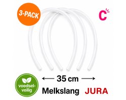 3-pack melkslang voor Jura melksysteem -SET C - siliconen cappuccino slang melk - 3 x 35 cm - Jura C8 C9 D6 E6 E8 S8 J8 J10 X8 X10 W8 W10 GIGA - Nivona - Melitta - 35 CM - Voordeel - cappuccinatore - melkslangenset - universeel -