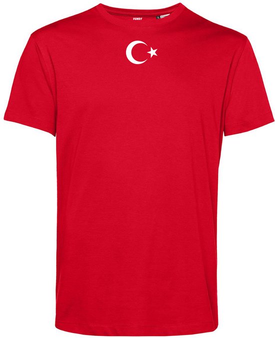 T-shirt Turkije Midden Hoog | Turkije shirt | WK 2026 | Turks elftal supporter | Rood | maat M