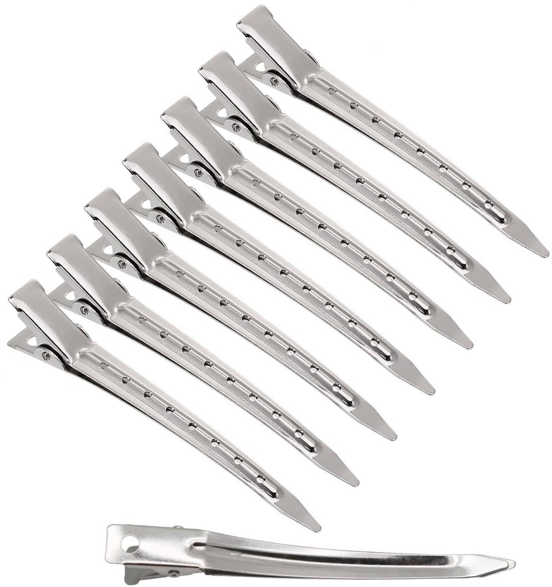 Kappersclips Metaal - Krokodillenklemmen voor Haarstyling - Roestbestendig - Voor Krullen en DIY Kapsels - 24 Stuks