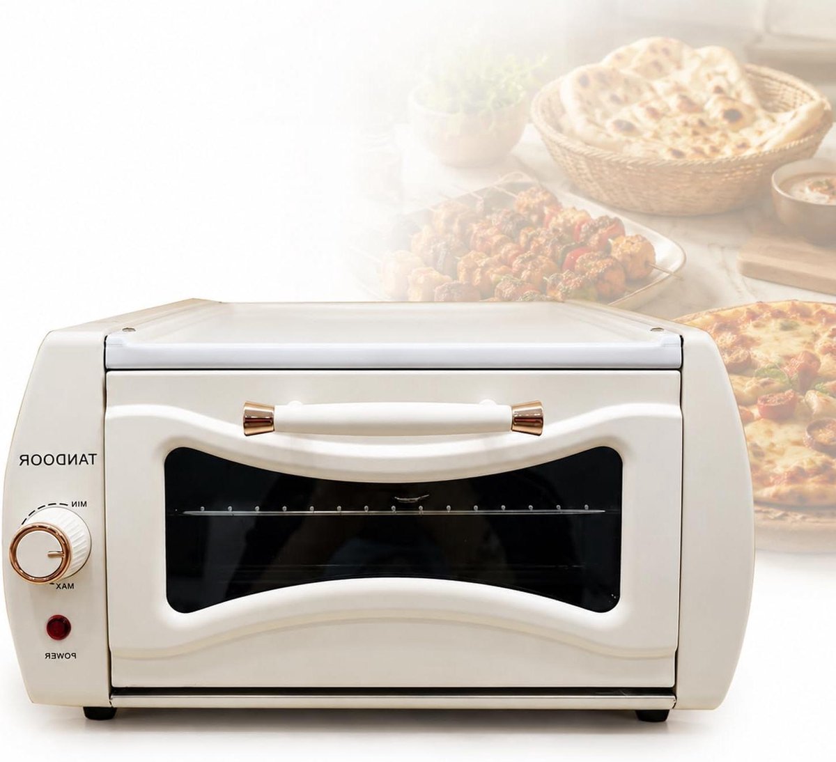 Broodmaker Oven - Mini Tandoor - Platbrood Bakken - Hoge Temperatuur - 15 Liter - Wit
