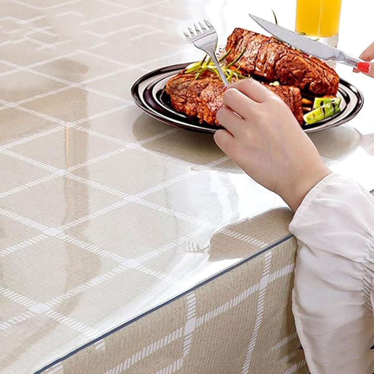 Tafelonderlegger PVC - Beschermfolie Tafel - Meubels Beschermen - Hittebestendig Waterdicht - 80 x 120 cm - Transparant