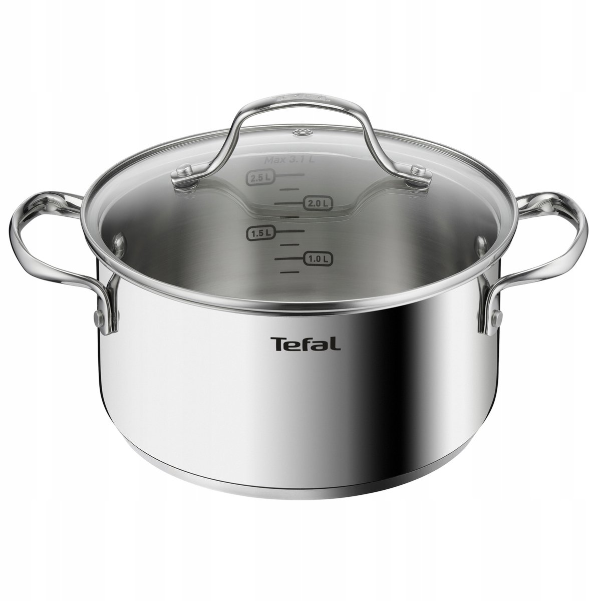 Tefal Infinite Pan met deksel - 20 cm, 3,1 liter, roestvrij staal, inductie