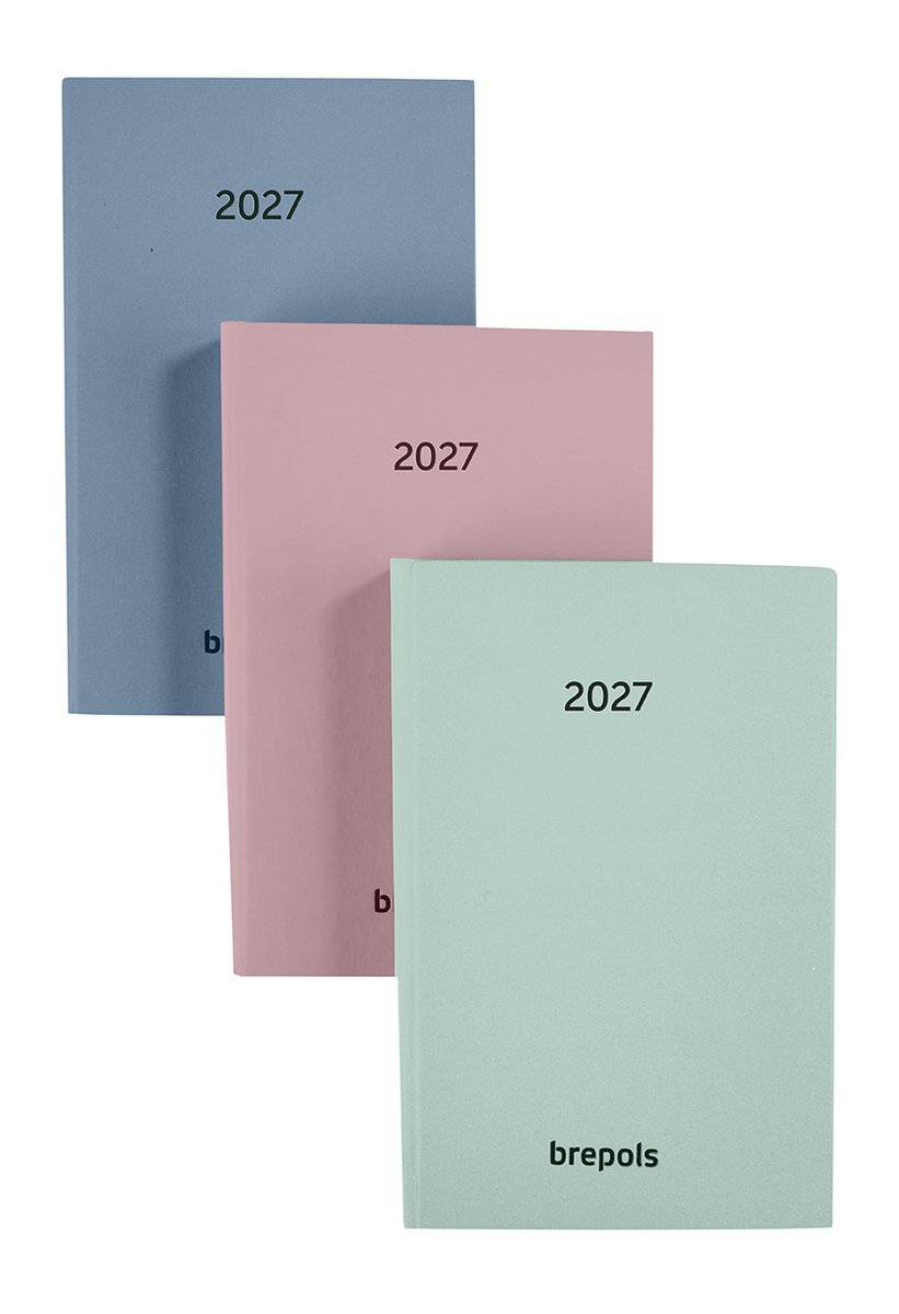 Brepols agenda 2027 - TRADE [0.814] - SUNRISE - Zakagenda - 1 dag op 1 pagina - Dagoverzicht - Roze - 7.7 x 12 cm/Klein formaat!!