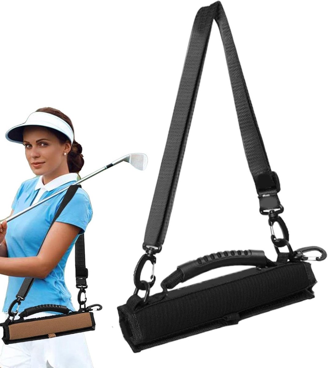 Golf Club Tas - Sport Tas - Oefenen op de baan - Lichtgewicht leer - Houdt 3-6 clubs - Roze