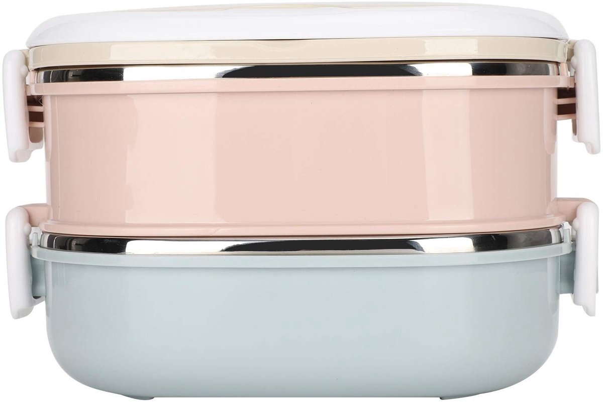 Dailygoods- Lunchbox Geïsoleerd - Draagbare Voedselcontainer - Dubbele Laag - RVS 304 - Hygiënisch - Warmtebehoud 2 Uur