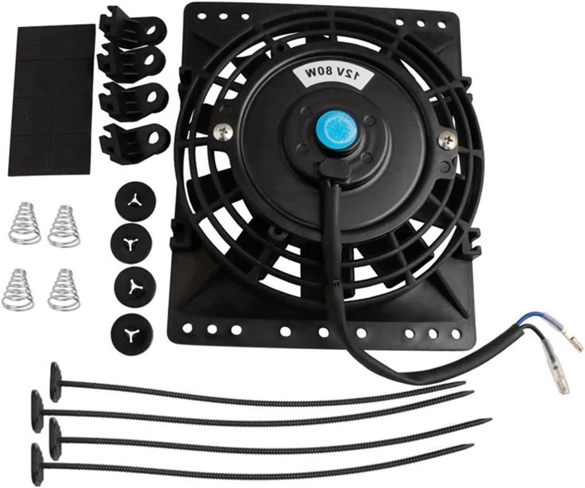 Oliekoeler Radiator - Universele Ventilator - Motor Koeling - Slank Ontwerp - 6 Inch - Zwart