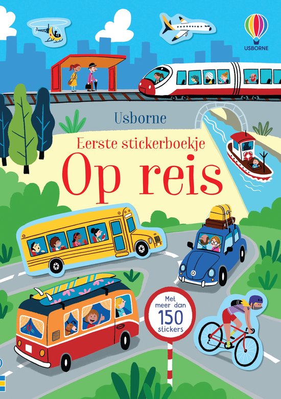 Eerste stickerboekje Op reis - cover