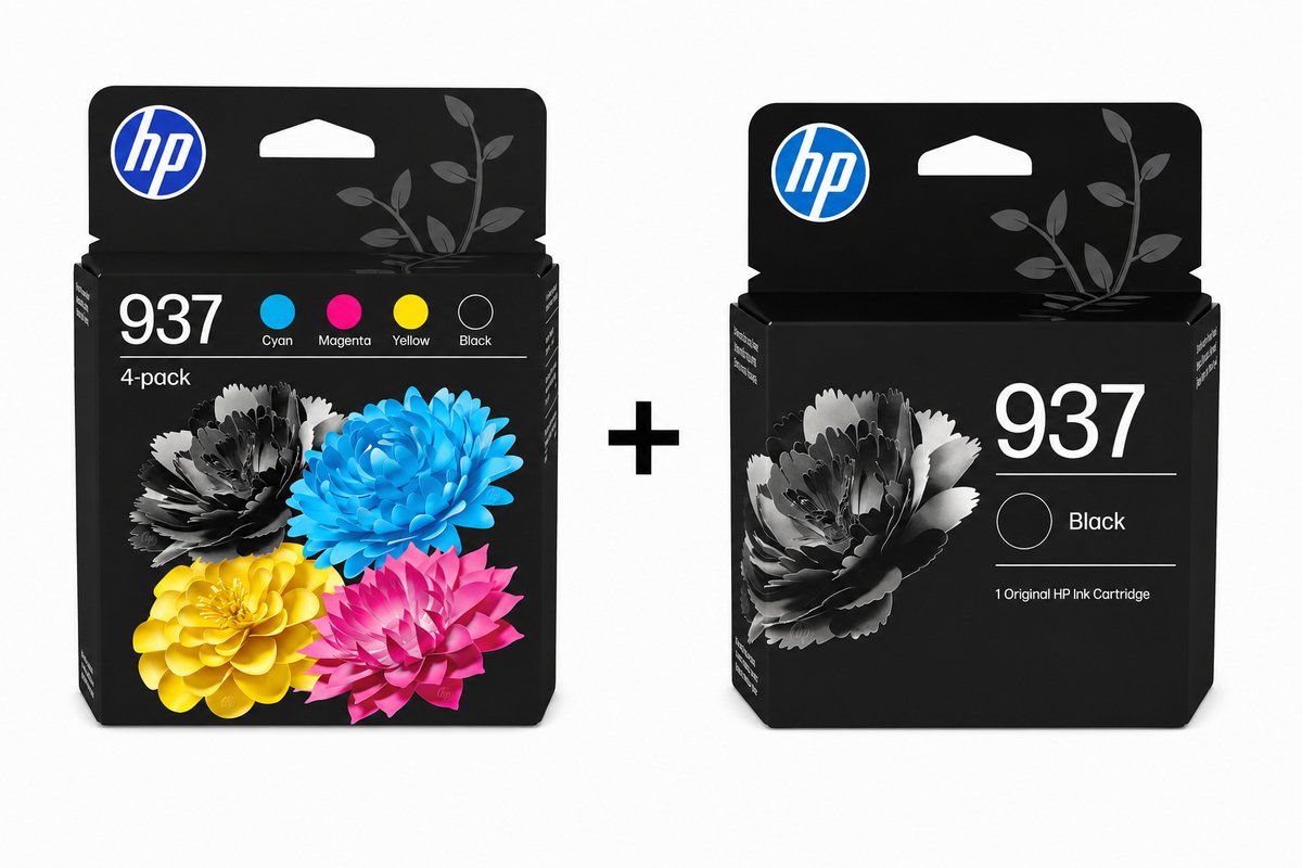 HP 937 - Inkcartridge - Kleur en Zwart
