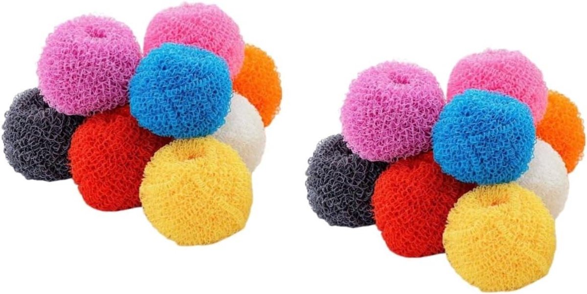 Reinigingsvezels Sets - Schoonmaakballen - Keuken Reinigen - Niet-beschadigend - 20 Stuks - Willekeurige Kleur