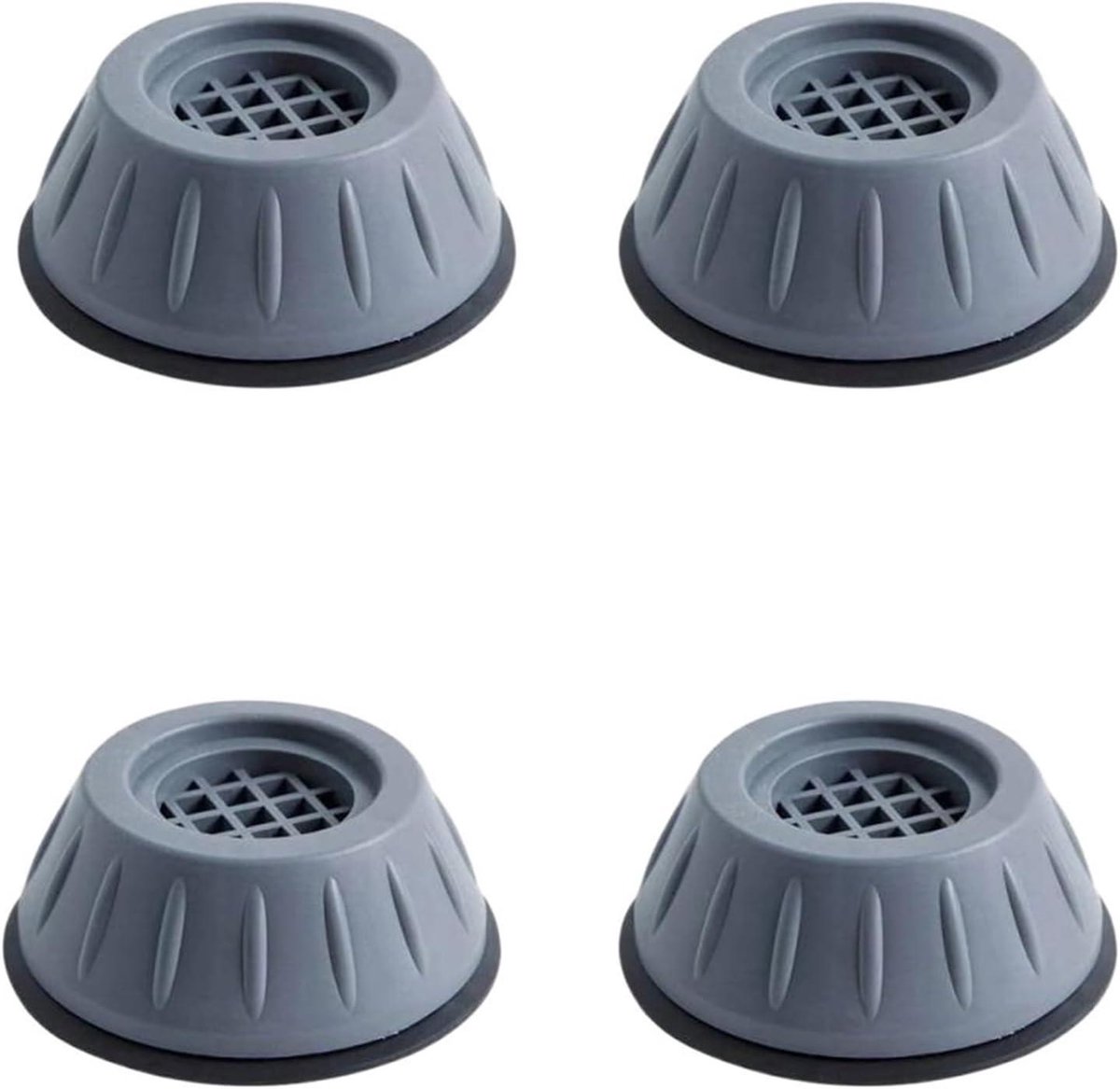 Wasmachine Voetjes - Anti-trilling Mat - Apparaat Stabiliseren - Schokabsorberend Ontwerp - 12 Stuks - Zwart