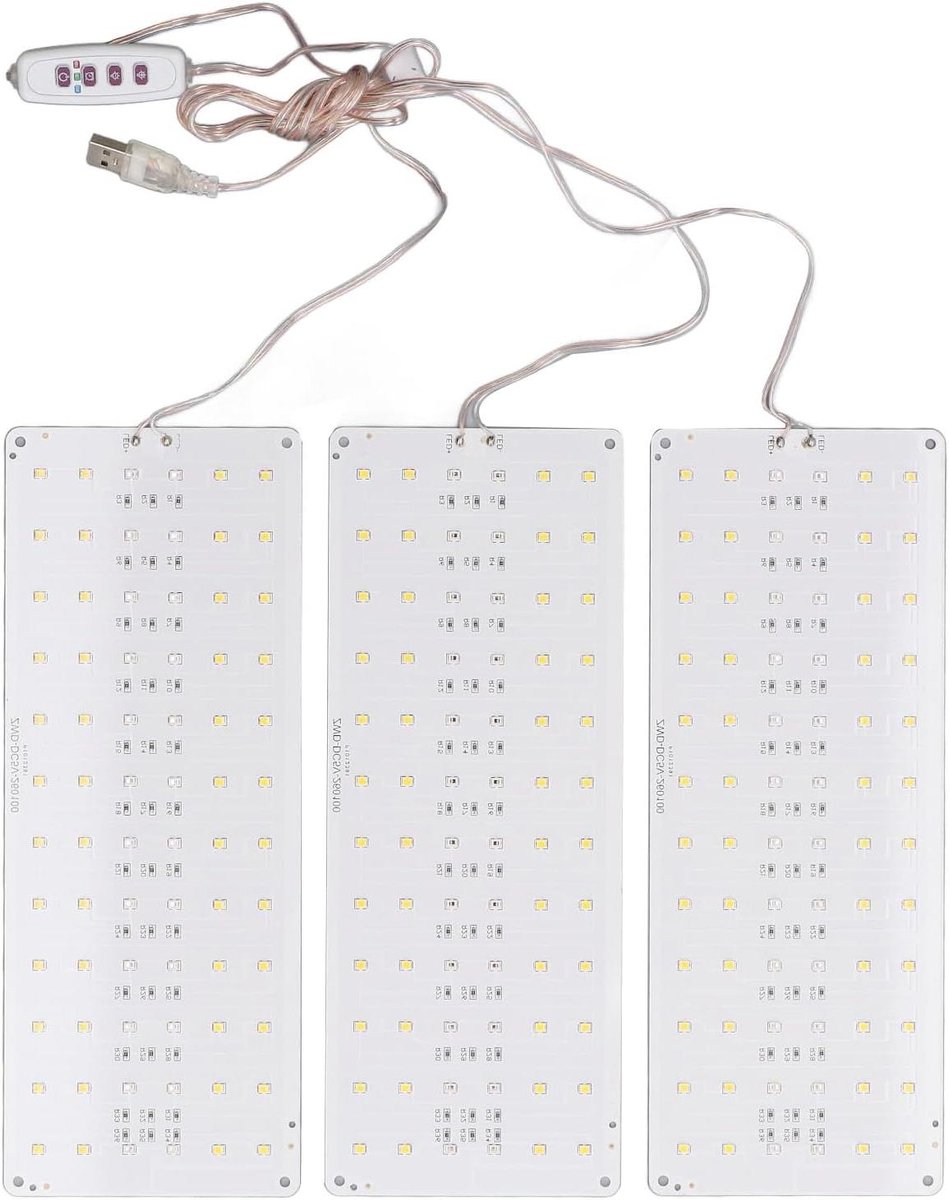 LED Plantengroeilicht - Kweeklamp Volledig Spectrum - Planten Binnen - Slimme Timer Functie - 32 cm Lengte - Aluminium