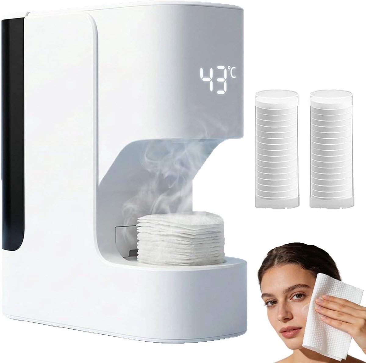 Handdoekverwarmer - Warme handdoeken - Verkwikkend Huidverzorging - 5 Seconden Warmte - 400 ml Tank - Wit