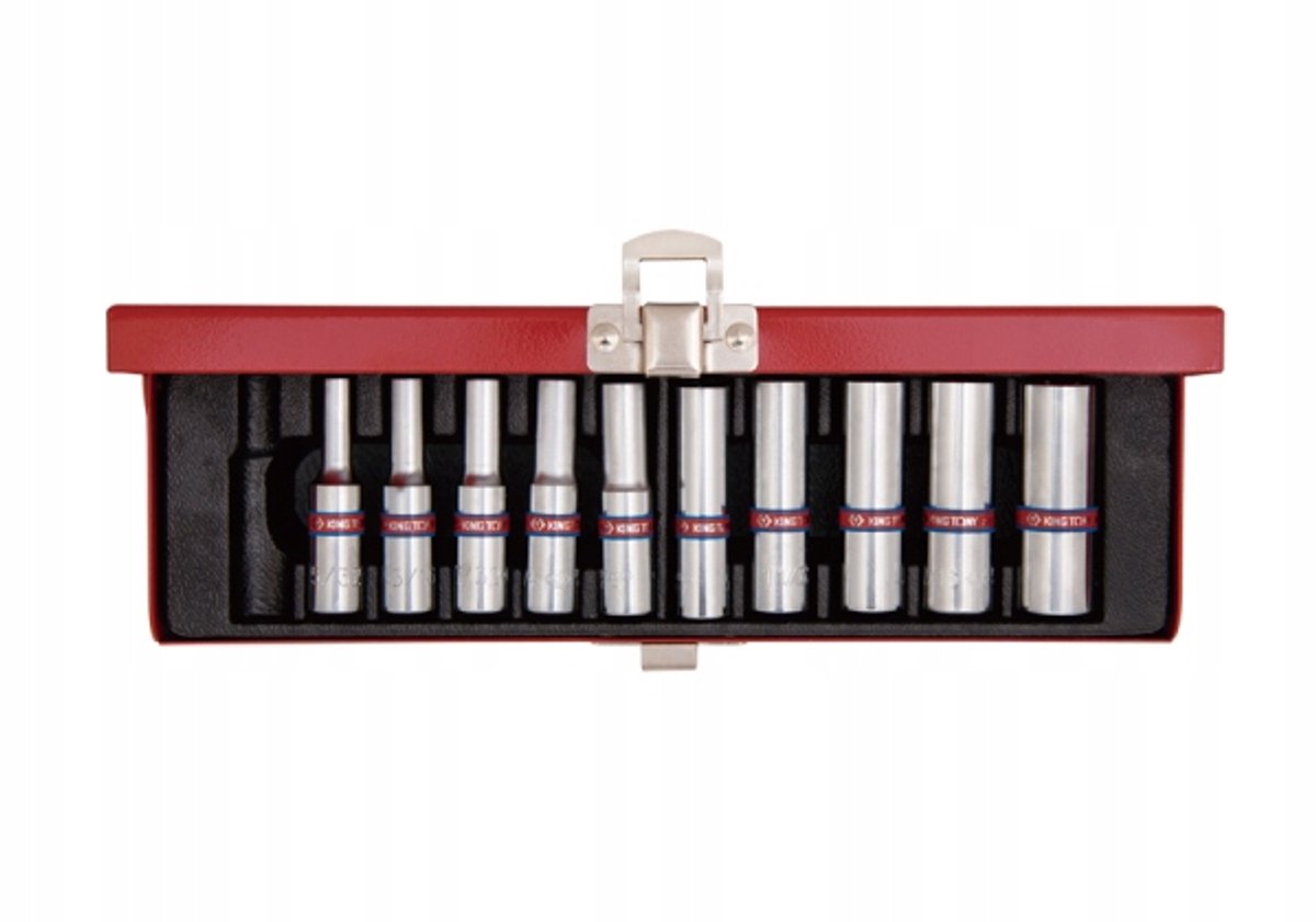 King Tony 1/4" dopsleutelset - 10-delig - Inch Maten - 5/32"-1/2"