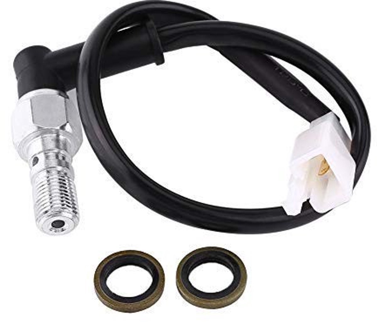 SMOAKEZ - Hydraulic Brake Switch - Universele Motorfiets - Duurzaam en Robuust - Zwart - Hydraulische Remdrukschakelaar - Eenvoudige Installatie -...