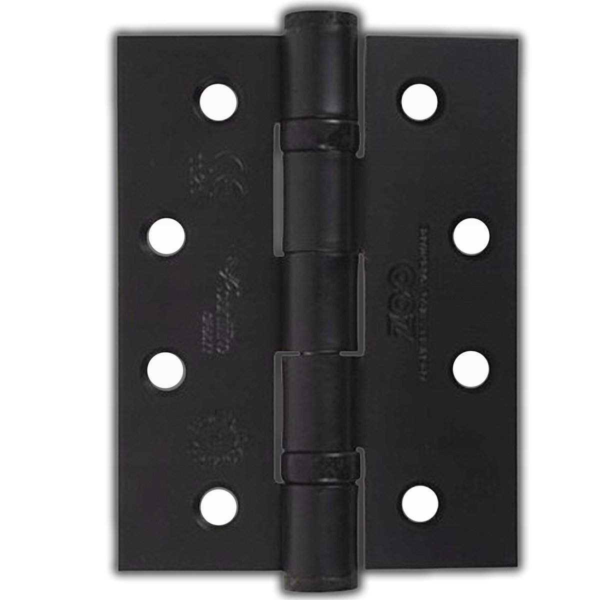 Zwart Deurscharnier 102x76x3mm Mat Zwart met Kogellagers