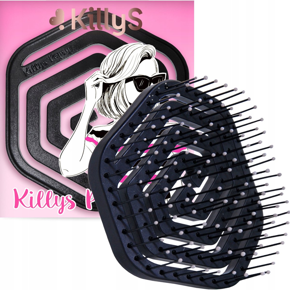 KillyS Mini Haar Ontwarborstel - Compact & Flexibel