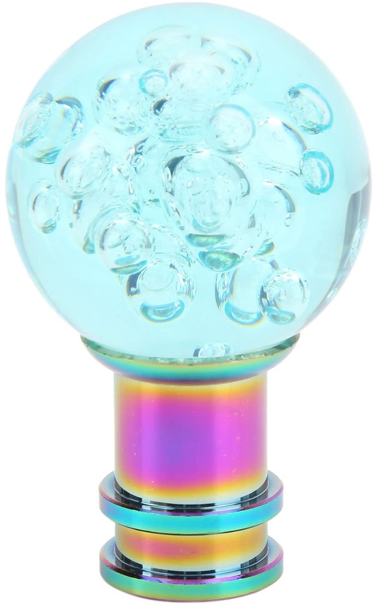 Dailygoods - Gear Shift Knob - Universele Schakelknop - Transparant Design - Lichtblauw - Knop voor Auto - Geschikt voor M8 M10 M12