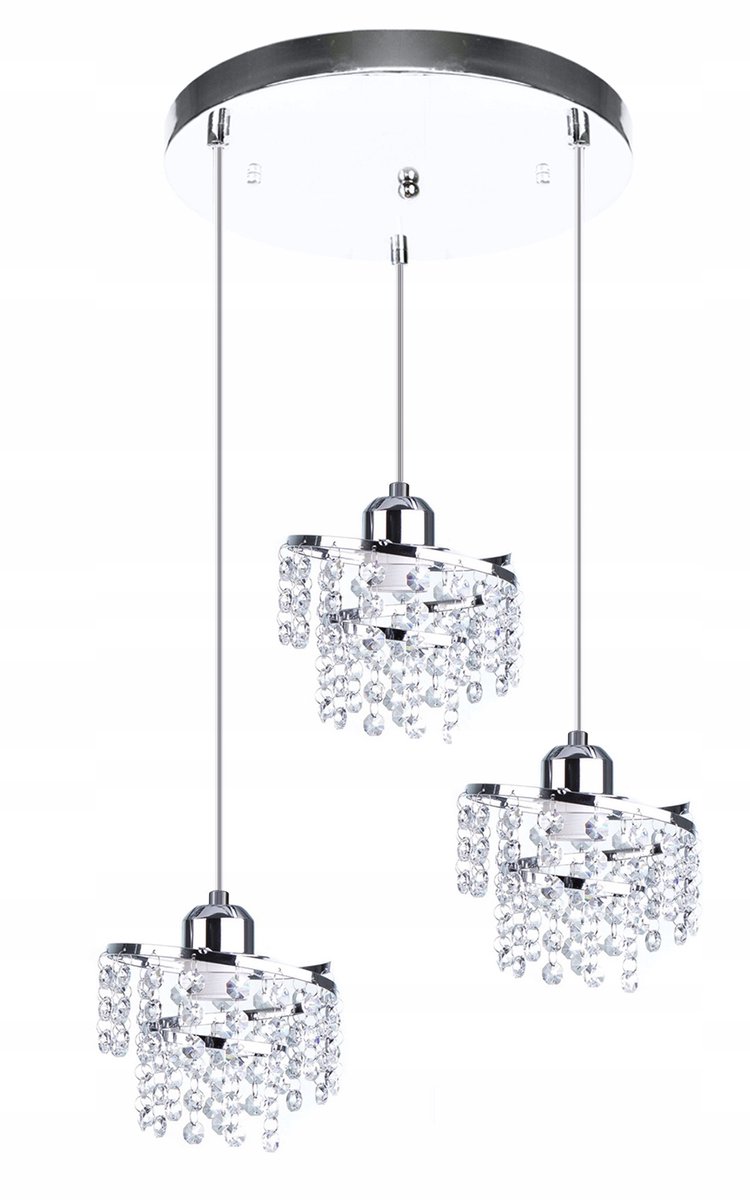 Moderne kristallen plafondlamp - luxe chroomontwerp