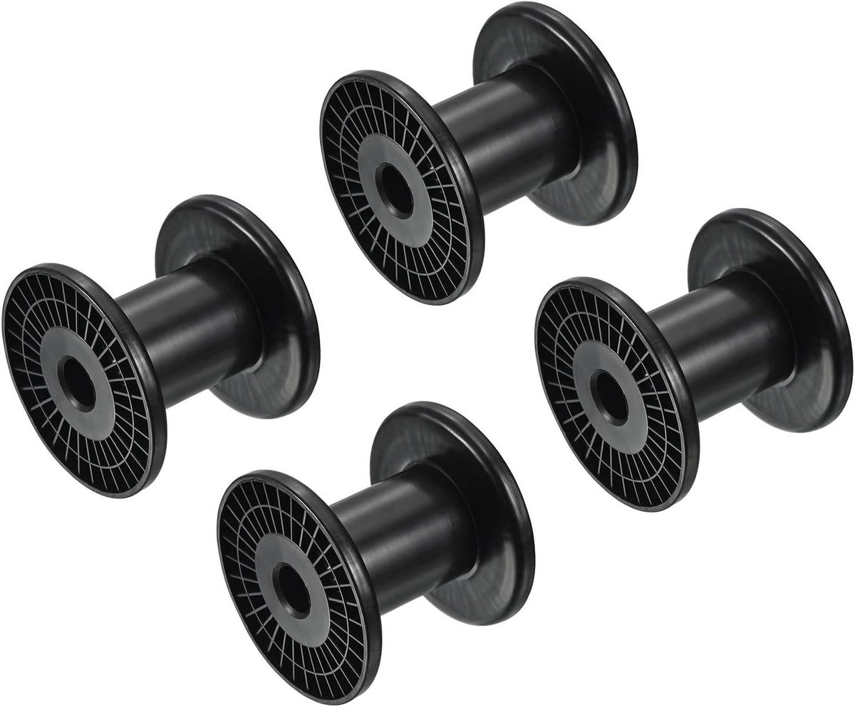 Lege Draad Spoelen - Klossen - Naaien Borduren Knutselen - Glad Stevig Plastic - 4 stuks - Zwart