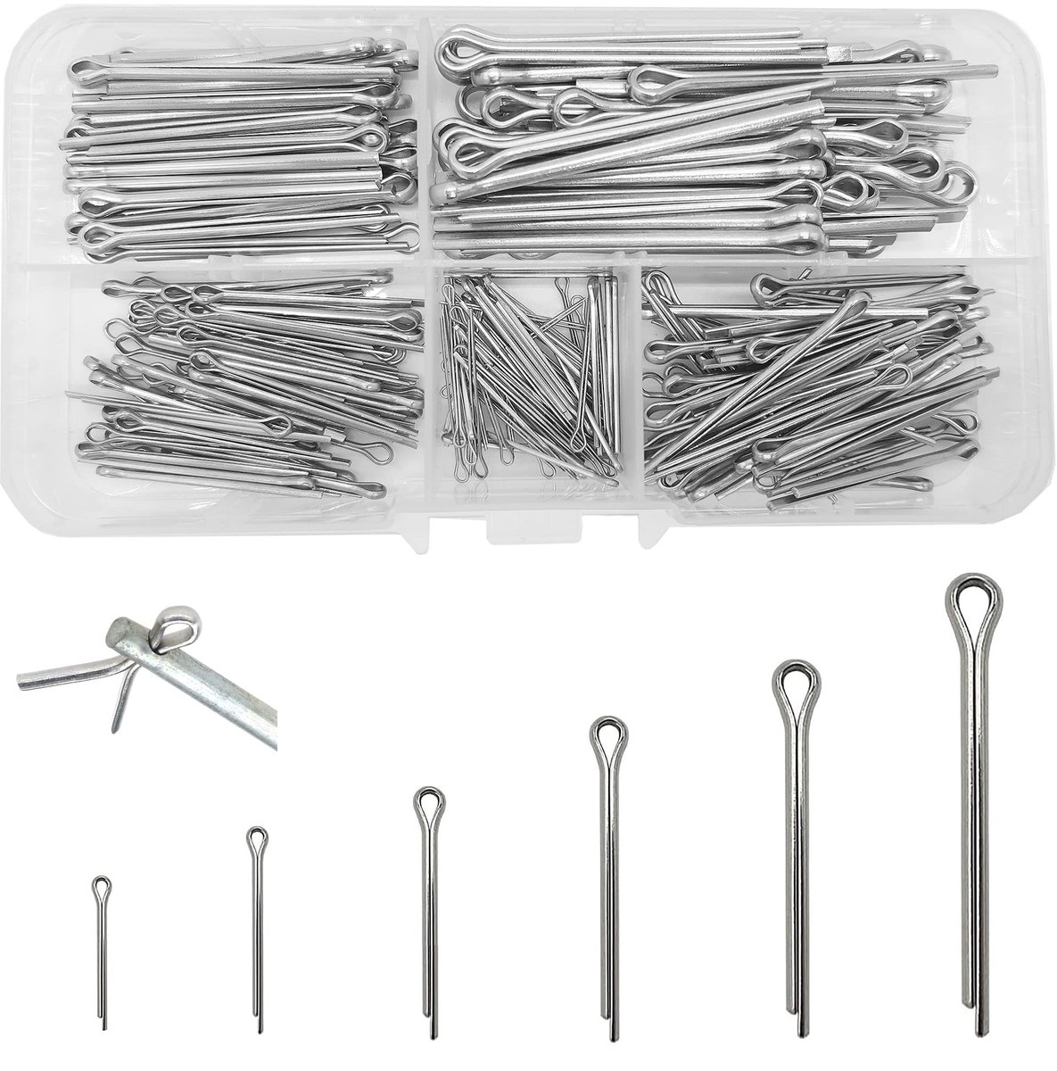 SOUQONE- Splitpennen 220 Stuks - Roestvrij Stalen Assortiment - M1/M1.5/M2/M2.5/M3/M4 - Bevestigingsmateriaal - Voor Auto/Mechanica - Sterke Hold - Bevestigingspennen