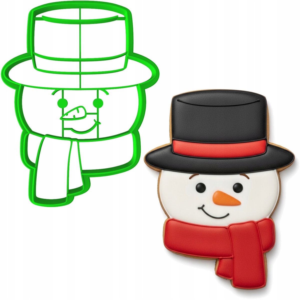 Koekjesvormer Kerstman met sjaal - 10 cm - Perfect voor koekjes en peperkoek