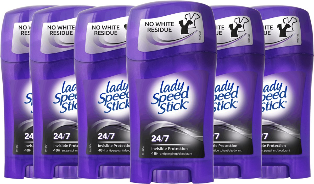 Lady Speed Stick 24/7 Invisible Protection Deodorant Vrouw - 6 stuks