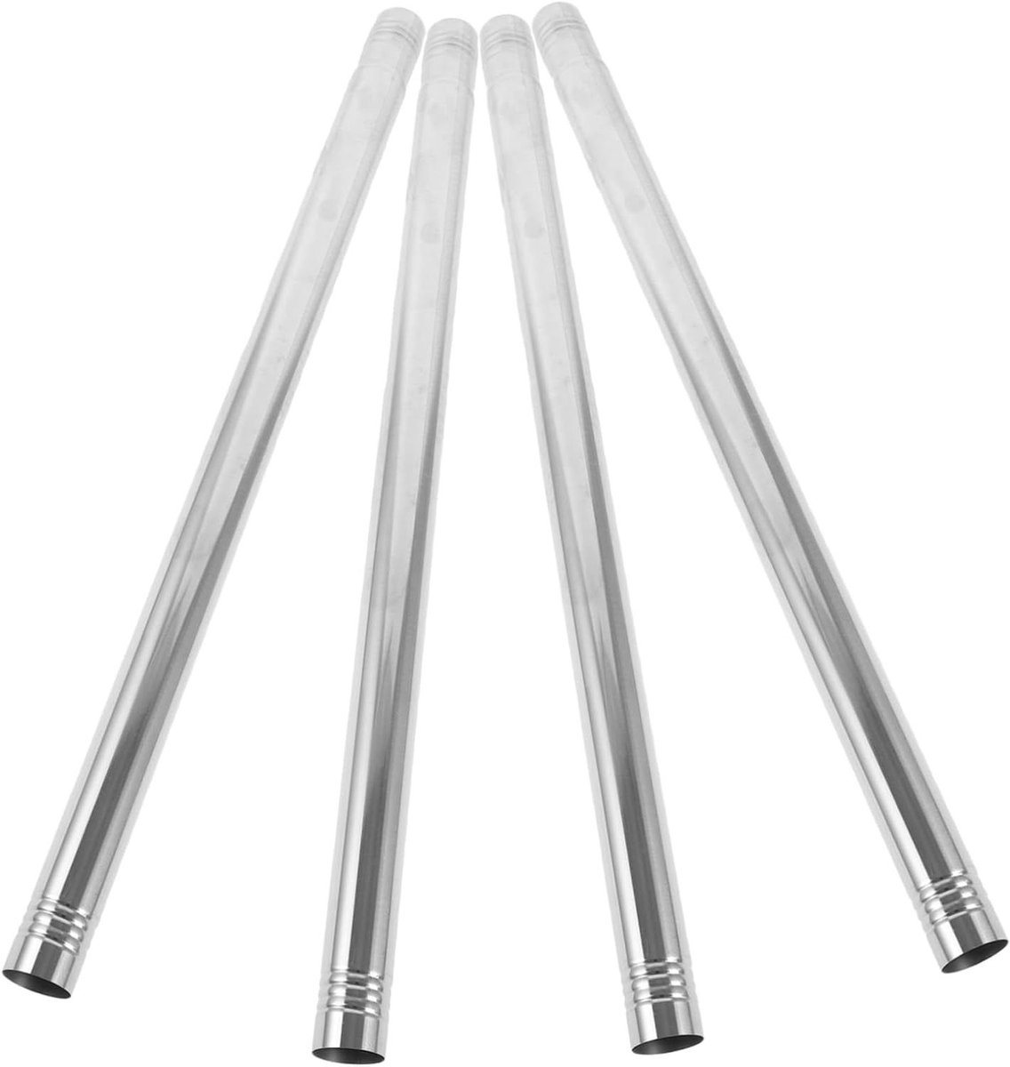 Dweilstok Roestvrijstaal - Vervangsteel Dweil - Huishoudelijk Schoonmaken - Ergonomisch Handvat - 22 Mm Diameter - Zilver