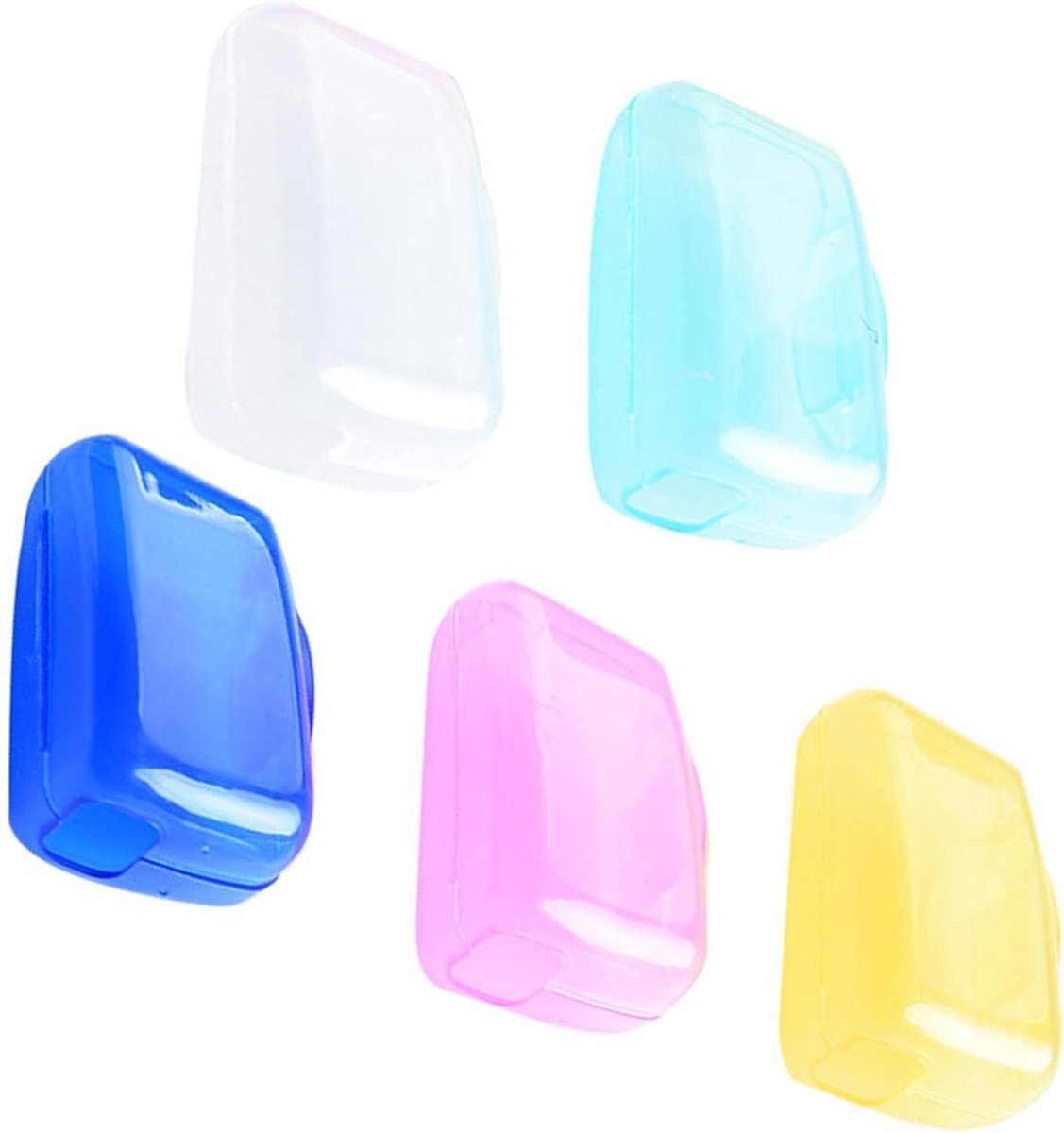 Tandenborstelhoesjes - Borstelkapjes - Reizen en camping - Geventileerde bescherming - 5 stuks - Willekeurige kleuren